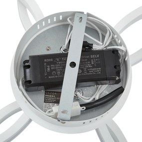 Lampa sufitowa biała z LED z 3-stopniową regulacją ściemniania 4-punktowa - Navara