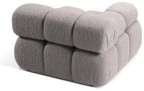 Jasnoszary moduł sofy z materiału bouclé (lewostronny) Bellis – Micadoni Home