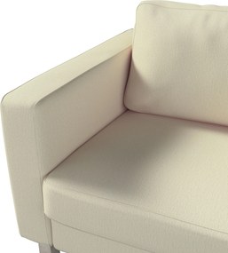Pokrowiec na sofę Karlstad 3-osobową nierozkładaną, krótki kolor kremowy tkanina połyskliwa, strukturalna