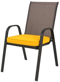 Poduszka ogrodowa na krzesło VIREON 44x45 cm, musztardowy