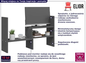 Szara klasyczna podstawka pod monitor - Aviso