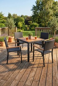 Zestaw czarno-brązowych mebli ogrodowych F0-A57