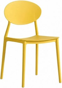 Żółte sztaplowane minimalistyczne krzesło nowoczesne R5-P17