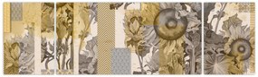 Obraz - Kolaż ze słonecznikami (170x50 cm)