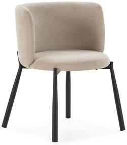 Beżowe tapicerowane fotele jadalniane zestaw 2 szt. Ginny – MOME