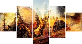Obraz - Motyw szamana (125x70 cm)
