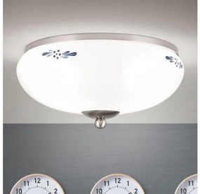 Orion DL 7-673- Plafon LANDHAUS 2xE27/60W/230V śr. 28 cm mat. chrom/biały