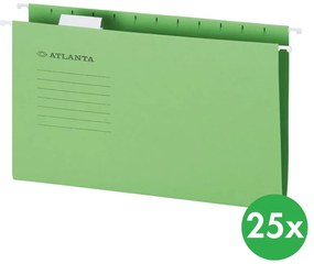 Teczki zawieszane A4, zielone, 25 szt.