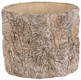 Osłonka na kwiaty imitująca korę drzewa, 21 x 21 x 17 cm, beton, 21 cm