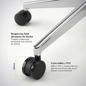 Ergonomiczny fotel biurowy czarny AXIS