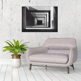 Obraz na szkle - Kwadratowy tunel (70x50 cm)