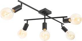 Nowoczesny reflektor czarny 5-punktowy - Facil