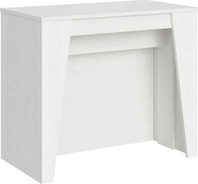 Konsola rozkładana 90x48/296 cm Bakari frassino biała