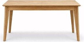 Stół rozkładany Tommy 160–240 cm dąb naturalny / czarny – MDF + drewno bukowe, styl skandynawski klasyczny