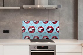 Szklany Panel Diamentowe Usta