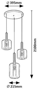 Rabalux 72103 oświetlenie wiszące Lissandra, czarny