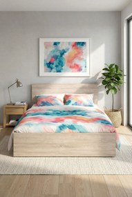 Dwuosobowe Łóżko Dąb Sonoma 140X200 W3-F16