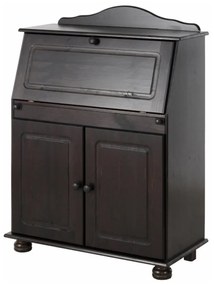 Ciemnobrązowa wysoka komoda z sekretarzykiem 107x39 cm Mette – Støraa