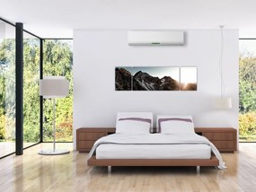 Obraz skalistego pasma górskiego (170x50 cm)