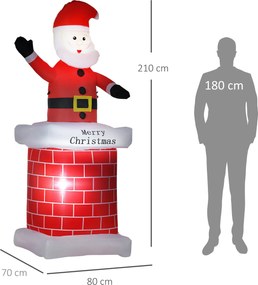 HOMCOM Dekoracja świąteczna z oświetleniem LED | Aosom PL