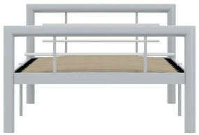 Szare metalowe łózko pojedyncze 90 x 200 cm - Sintra