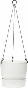 Wiszący Doniczka Zewnętrzna Biały Ø 24 x Wys. 20 cm ELHO Greenville Zawieszenie 24
