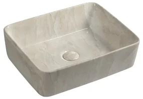 Beżowa ceramiczna umywalka 47,5x37,5 cm Dalma – Sapho