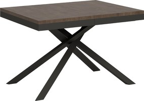 Stół rozkładany 120/224x90 cm Karida Evolution orzech rama i nogi antracytowe