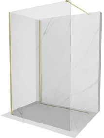 Mexen Kioto ścianka prysznicowa Walk-in 120 x 105 cm, transparent, złota szczotkowana - 800-120-212-55-00-105