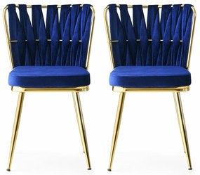 Zestaw krzeseł do jadalni Kusakli Navy Blue, 2szt.
