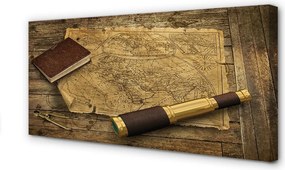 Obraz na płótnie Stara Mapa i Zeszyt