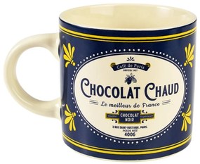 Ciemnoniebiesko-kremowy ceramiczny kubek 350 ml Chocolat Chaud – Rex London