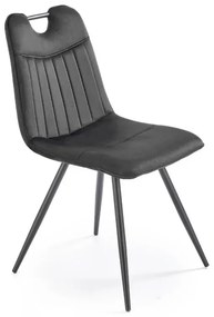 Krzesło tapicerowane K521 VELVET czarne HALMAR