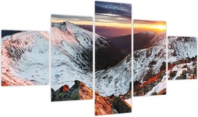 Obraz - Zimowa panorama górska (125x70 cm)
