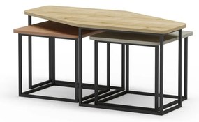 Stoliki zestaw 3 szt. 60x111,5 cm Zoya – Marckeric