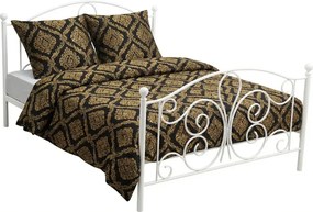 Białe łóżko do sypialni 120x200 cm dąb Z1-F39