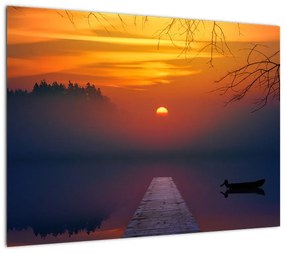 Obraz mostu o zachodzie słońca (70x50 cm)
