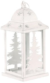 Metalowa latarnia Conifer, biała, 31 cm