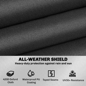 Outsunny Pokrywa na Meble Ogrodowe Zimowa Wodoodporna V-kształtna Ochrona UV 420D Oxford 216x216x78 cm Czarna | Aosom PL
