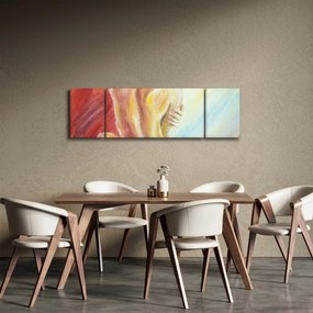 Obraz odpoczywającej kobiety, obraz olejny (170x50 cm)