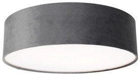 Nowoczesna lampa sufitowa szara 40 cm ze złotym wnętrzem - Drum Nowoczesny Oswietlenie wewnetrzne