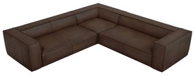 Ciemnobrązowy skórzany narożnik (róg zmienny) Madame – Windsor &amp; Co Sofas