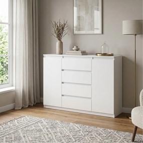 Komoda NUDO 138,5 cm do Salonu Sypialni Biały