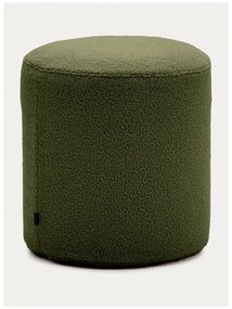 Zielony puf z materiału bouclé Kaeli – Kave Home
