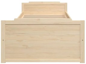 Drewniane łózko dla chłopca z szufladami 90x200 - Kamos