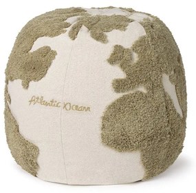Zielono-kremowy dziecięcy worek do siedzenia World Map – Lorena Canals