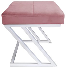 Pufa ZETA LOFT taboret podnóżek podstawa biała MG58