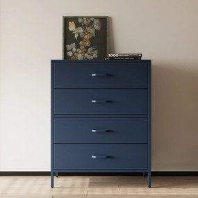 Komoda szafka metalowa granatowa Modern CARLA, 800 x 1015 x 400 mm
