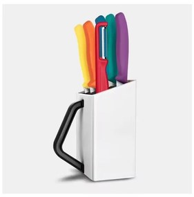 Victorinox - 7-częściowy zestaw noży kuchennych w bloku SWISS CLASSIC, wielobarwny