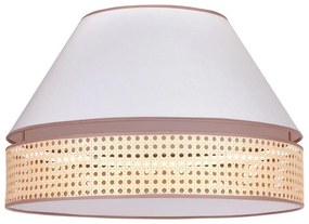 Duolla - Lampa sufitowa AVIGNON 1xE27/15W/230V śr. 50 cm biały/rattan